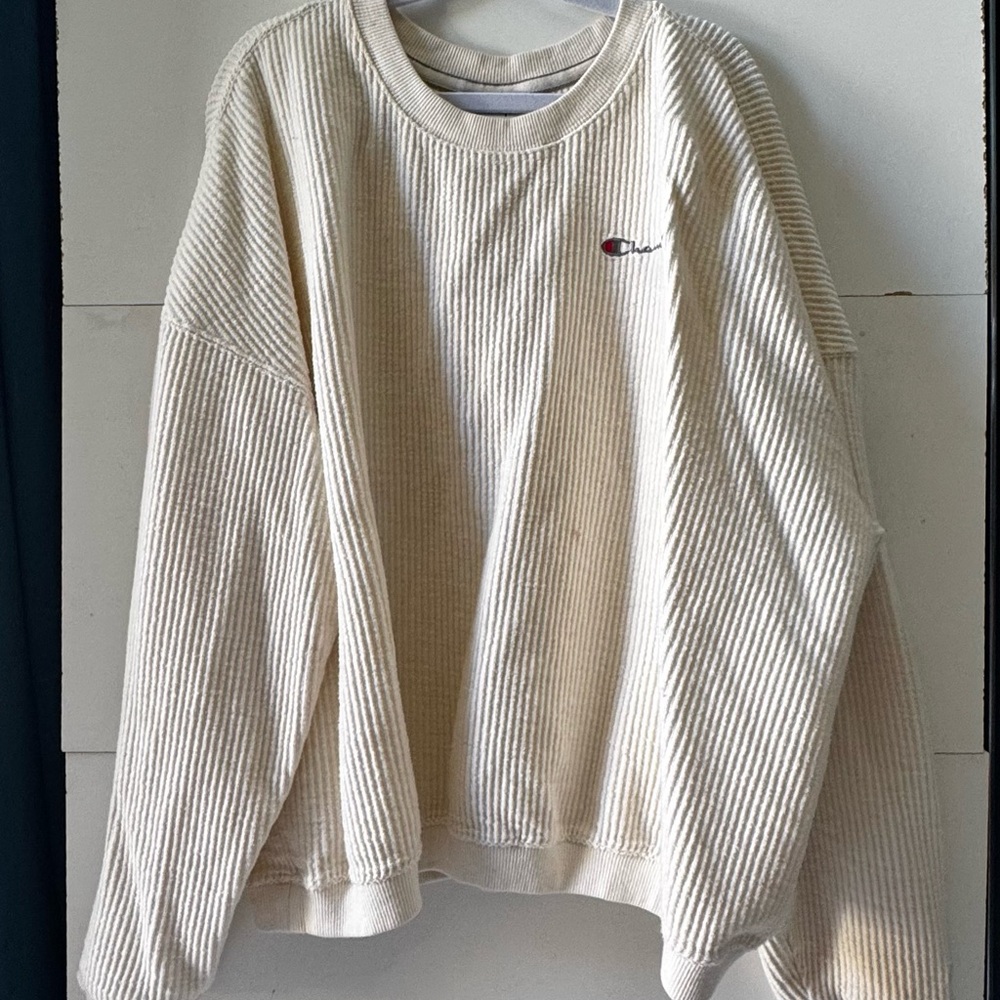Champion Cream Ribbed Men's Sweater